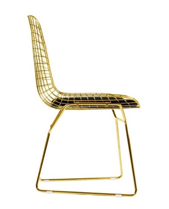 Cтул BERTOIA Side Chair GOLD Black