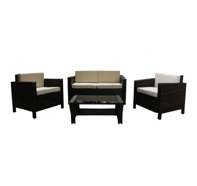 Диванный комплект плетеной мебели Rotang-9014 brown