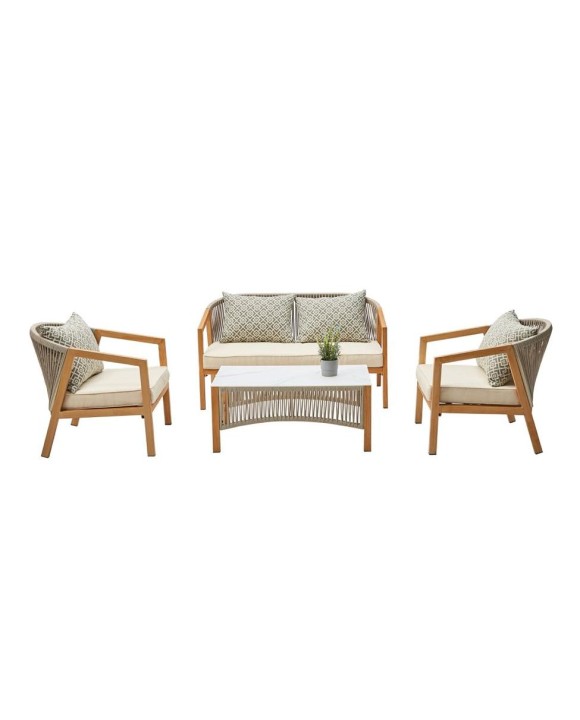 Диванный комплект мебели из ротанга Rotang-9025 beige