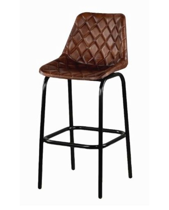 Барный кожаный стул 01863 brown