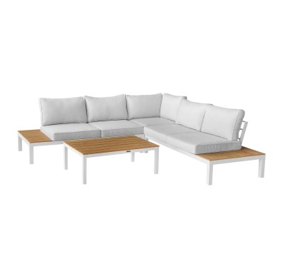 Диванный комплект мебели из ротанга - Rotang-154-White