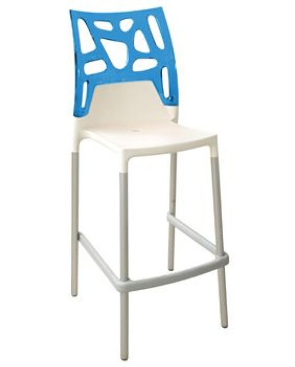 Барный стул EGO-Rok white-blue