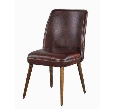 Мягкий кожаный стул 01215 brown
