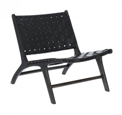 Кожаное кресло Calixta black
