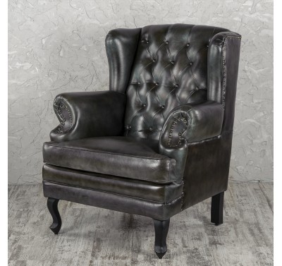 Кресло кожаное 01265 black