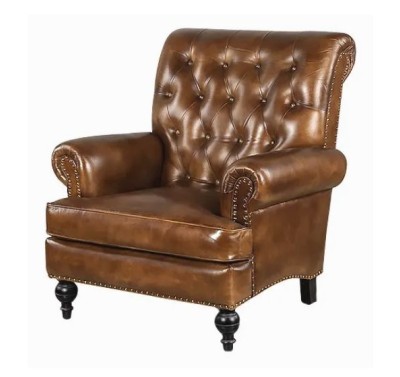 Кресло кожаное 01657 brown