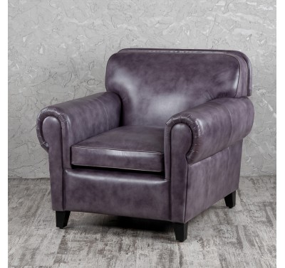 Кресло кожаное 02155 violet