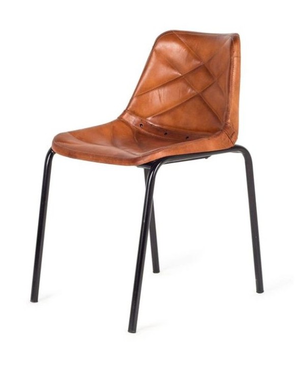 Кожаный стул Mews loft brown
