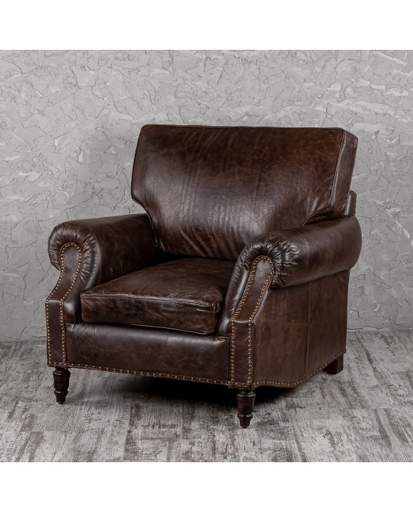 Кресло кожаное 01702 Brown