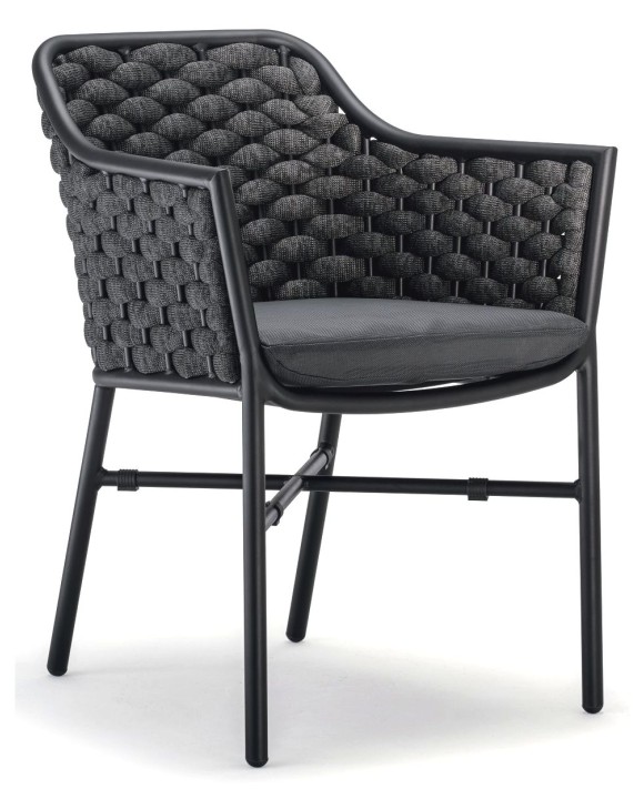 Кресло Torino плетеное серое