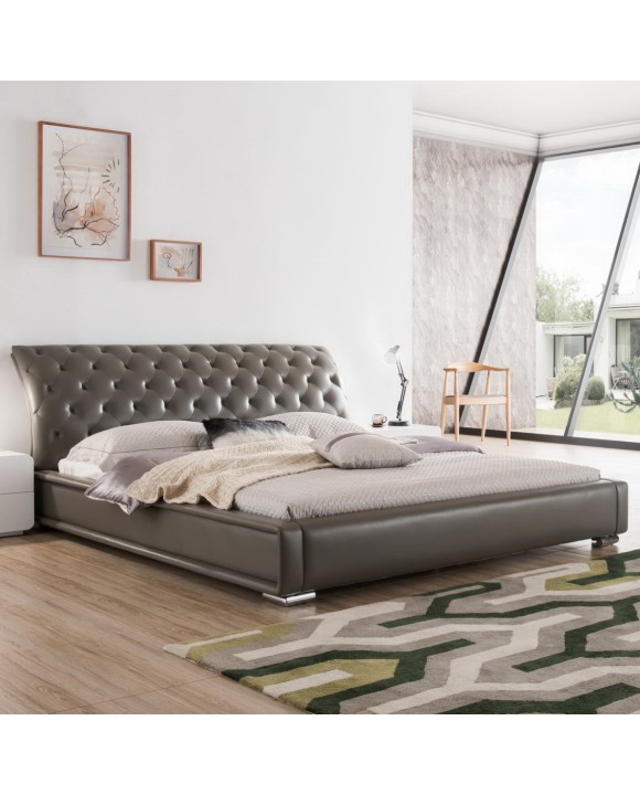 Мягкая кровать 1397 grey