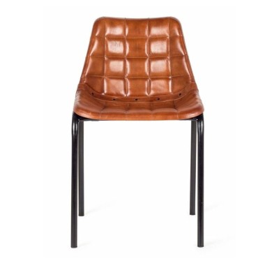 Мягкий кожаный стул Mews brown
