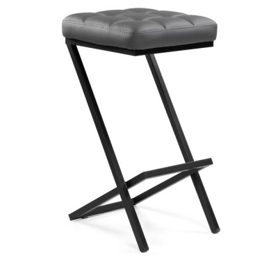 Полубарный стул Amauri black темно-серый
