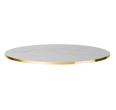 Столешница керамическая Ceramic Marble d60 с золотой кромкой 